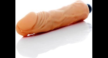 Power Escorts - Realistische vibrator - Cyberleer - Extra gewoon flexibel materiaal - Beige - 23,5 Cm