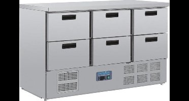 Polar G-serie koelwerkbank met 6 laden