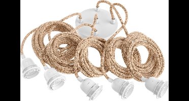 Lampfitting voor Plafond - Naturel Wit - 5 Fittings