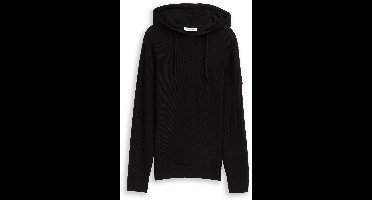 Tom Tailor Denim - Gebreide trui met capuchon - Maat S - Black