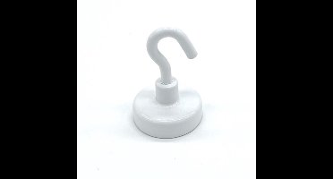 Plafondmagneet met haak wit 25 mm 4 kg - 80 stuks