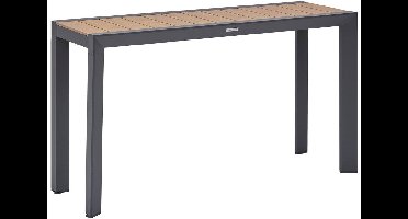 Tuintafel voor 2 personen van aluminium met houtlook ÉVASION