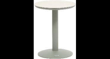 Tuinbijzettafel van aluminium en steen SOLETIA