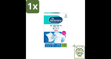 1 x Dr. Beckmann - Kleurverzorging - Active White - Witte Was - 15 Doekjes- Witwas - Grauwsluier Verwijderen - Witte Was Herstellen - Actieve Witmaker - Was Reinigen
