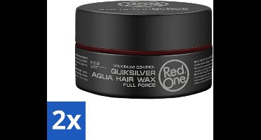 Red One - Haarwax - Quicksilver - Aqua Hair Wax - Voor Sterke Hold & Glans - 150 ml - Voordeelverpakking - 2 stuks