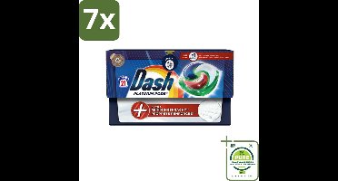 7 x Dash Platinum - Wasmiddel Capsules - Witte en Gekleurde Was - 21 Wasbeurten - Grootverpakking - Wasmiddel Capsules - Vlekkenverwijderaar - Waspoeder - Wasmiddel - Wascapsules