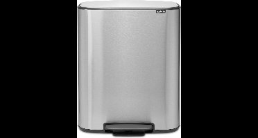 Brabantia Bo Prullenbak - 60 liter - 1 vak - Matt Steel Fingerprint Proof