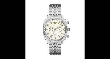 Emporio Armani Mannen Horloge 40 mm - Zilverkleurig