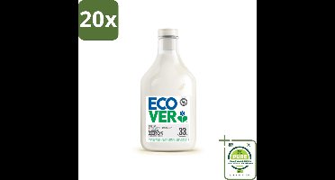 20 x Ecover - Wasverzachter Zero - Zonder geurstoffen - 1 liter - 33 wasbeurten - Grootverpakking - Wasverzachter - Wasverzachter Zonder Geur - Hypoallergeen - Biologisch Afbreekbaar - Plantaardige Ingrediënten