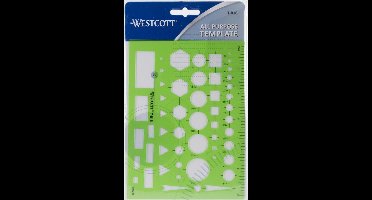 Westcott- All Purpose tekensjabloon - groen - 1 stuks