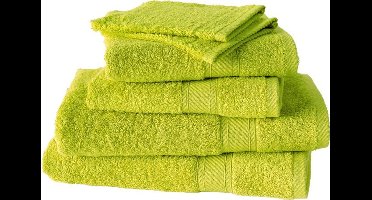 De Witte Lietaer Promopack Helene - 2 washandjes + 2 handdoeken + 2 badhanddoeken - Groen - Katoen