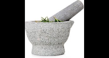 Cosy & Trendy Vijzel met Stamper en Schenktuit Graniet Ø 9cm