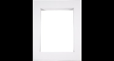 Passepartout lijsten, afm 40x50 cm, uitsnede: 28,5x37 cm, 100 stuks, wit