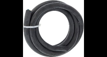 Q-Link Rubber Kabel Glad - 5 x 2,5 mm² - 2 Meter Lang - 5 Aders - Mantel van Rubber - Kleur Zwart - Geproduceerd in Nederland - Per Stuk Geleverd in Folie - Totaalgewicht 530 Gram