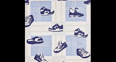 Dutch Wallcoverings Papierbehang shoes - blauw/beige
