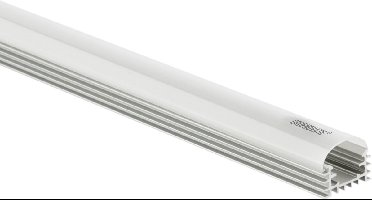 Groenovatie LED Strip Profiel Halfrond - 1,5 meter - Aluminium - Compleet