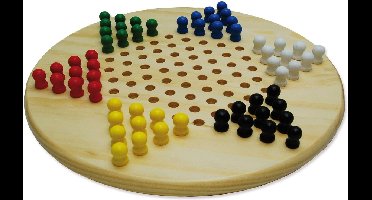 HOT Games Halma-ster - Spel met gekleurde pionnen voor 2 tot 6 personen