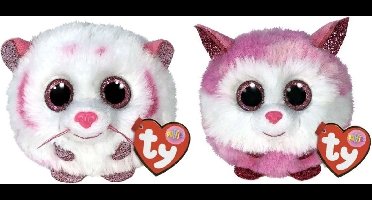 Ty - Knuffel - Teeny Puffies - Tabor Tiger & Princess Husky