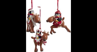 Ornament rood wit Kunststof h10 cm
