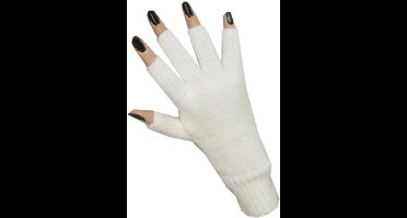 Vingerloze handschoen wit