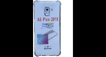 Anti Shock silicone back cover Geschikt voor Samsung Galaxy A8 Plus (2018)/Transparant hoesje