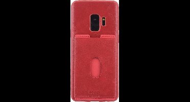 UNIQ Accessory Galaxy S9 Kunstleer Backcover hoesje met portemonnee - Rood (G960)