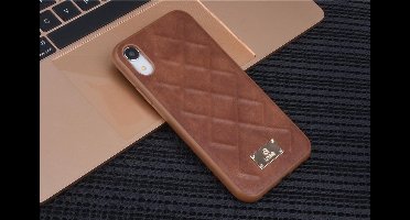 UNIQ Accessory iPhone XR Kunstleer Hard Case Back cover - Bruin- 8719273285169