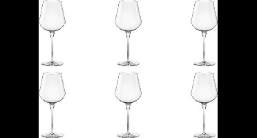 Bormioli Rocco Uno Inalto Wijnglazen 38 cl / 380 ml | Set van 6 Stuks | Geschikt voor Rode en Witte Wijn | Glas | Vaatwasserbestendig
