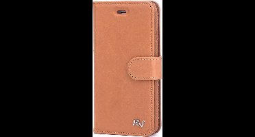 Rico Vitello Leren Book Case Geschikt voor Samsung Galaxy S6 edge Lichtbruin
