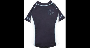 Croci t-shirt hond surfing zwart / wit / lichtblauw 35 cm