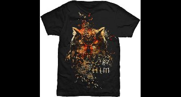 Him - Owl Colour Heren T-shirt - S - Zwart