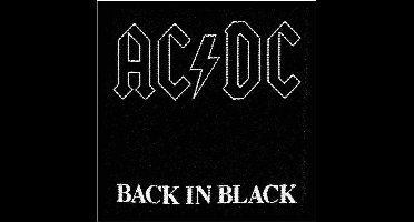 AC/DC - Back In Black Patch - Zwart
