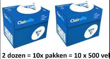 Clairefontaine Clairalfa - Kopieerpapier - A4 - 80g - Wit - 10 x 500 vel