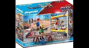 PLAYMOBIL City Action Stelling met werklieden - 70446