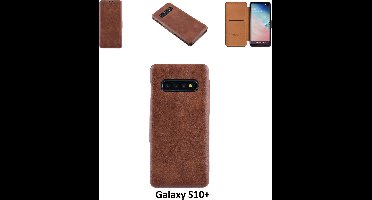 UNIQ Accessory Bruin hoesje Galaxy S10 Plus - Luxe Book Case