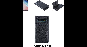 UNIQ Accessory Galaxy S10 Plus Kunstleer Backcover hoesje - Zwart (S10 Plus)