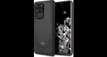 Samsung Galaxy S20 Ultra Backcase hoesje - Mercedes-Benz - Effen Zwart - Leer