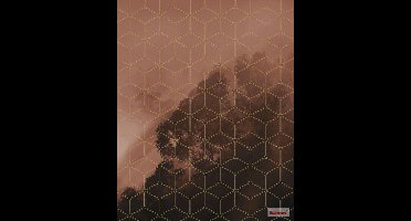 Komar Pure | golden grid | bos artdeco | fotobehang op vlies 200x250