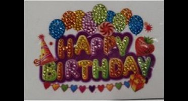 Crystal Art Motif Kit stickers | Happy Birthday