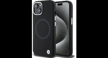 BMW Silicone Back Case (MagSafe Compatible) - Geschikt voor Apple iPhone 15 (6.1") - Zwart