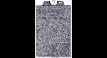 Wicotex - Badmat ruit Grijs - Badmat - Antislip onderkant - Afmeting 60x90cm