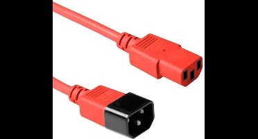 ACT Netsnoer C13 - C14 rood 1,2 m AK5105