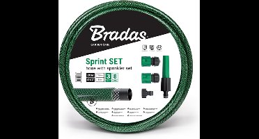 Bradas Sproeiset SPRINT – 1/2" (13 mm) – 20 m – Compleet met Koppelingen en Spuitmond