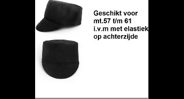 6x Boeren pet zwart geschikt voor mt. 57-59-61 - volwassenen - Hoofddeksel pet boerenfeest thema feest festival boer