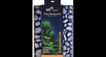 HS Aqua 3D Achterwand - Pebbles Grijs Steentjes - 60x45x3 cm