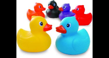 Eddy Toys vrolijke badeendjes - 6 stuks in koker