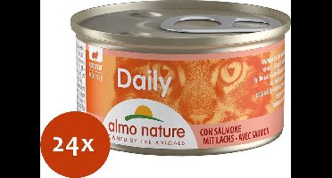 Almo Nature Daily Menu Mousse - Zalm - Katten Natvoer - 24 x 85 g