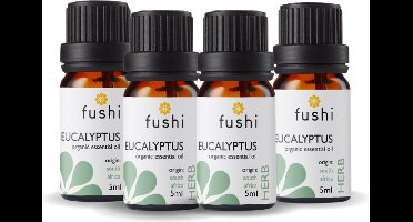 Fushi - Eucalyptus (Globulus) Essental Oil, Organic - 5 ml - 4 Pak
