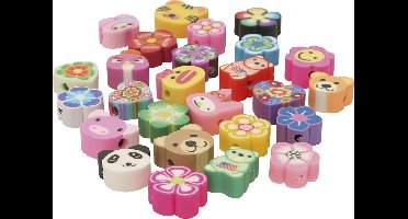 Dieren- en bloemkralen, d 10 mm, gatgrootte 1,5 mm, 200 div/ 1 doos