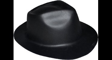 maffia hoed / borsalino foam zwart. Carnaval, Themafeest.